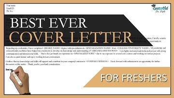 Job Application for freshers || How to write a cover letter || LearnVid Dr. Dipti