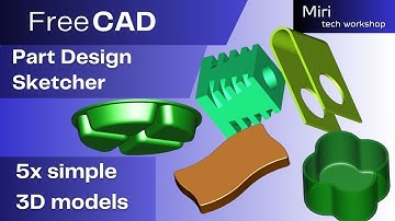 FreeCAD 5 simple 3D models, part 24