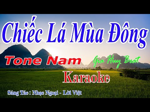 Chiếc Lá Mùa Đông - Karaoke - Tone Nam - Nhạc Sống - gia huy beat