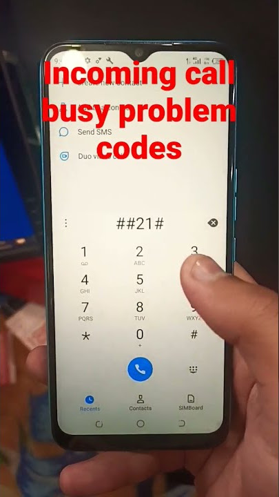 incoming call busy problem solve code short