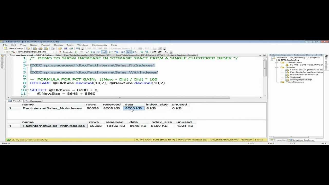 Free SQL Training- Indexing your Data Warehouse - YouTube