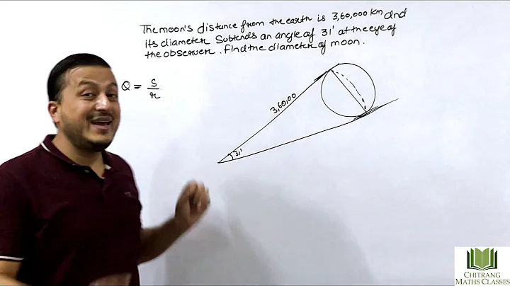 Class 11-Measurement of Angles-RD SHARMA-EX 4.1-Example-13,The moon's distance from the earth is .