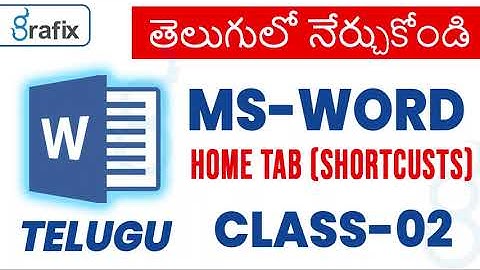 MS-Word Home Tab (Extra Options) in Telugu-(తెలుగు) Class-2 | Step by Step Explanation | Vamsi Dande