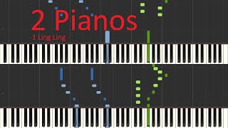 W. A. Mozart - Sonata for Two Pianos K448 [Piano Duo Tutorial]