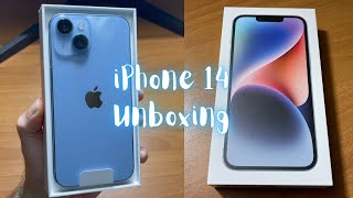 iPhone 14 (Blue) 128 GB Unboxing & Set Up 💙 ✨