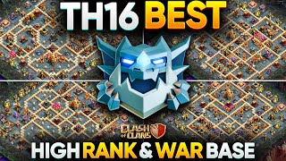 🔥 TH16 BEST HIGH RANK & WAR BASE LINKS 2026 | ANTI 3 STAR | Clash of Clans screenshot 5