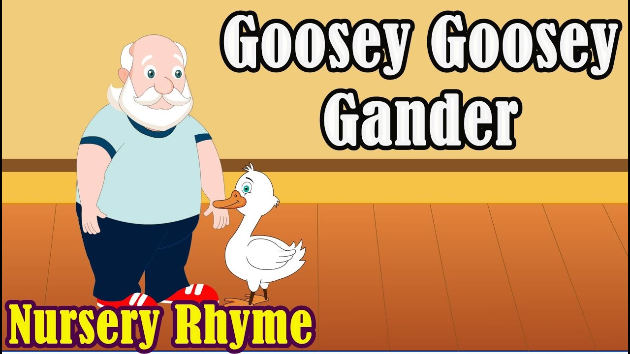 Kids Nursery Rhymes - Goosey Goosey Gander (With Lyrics)