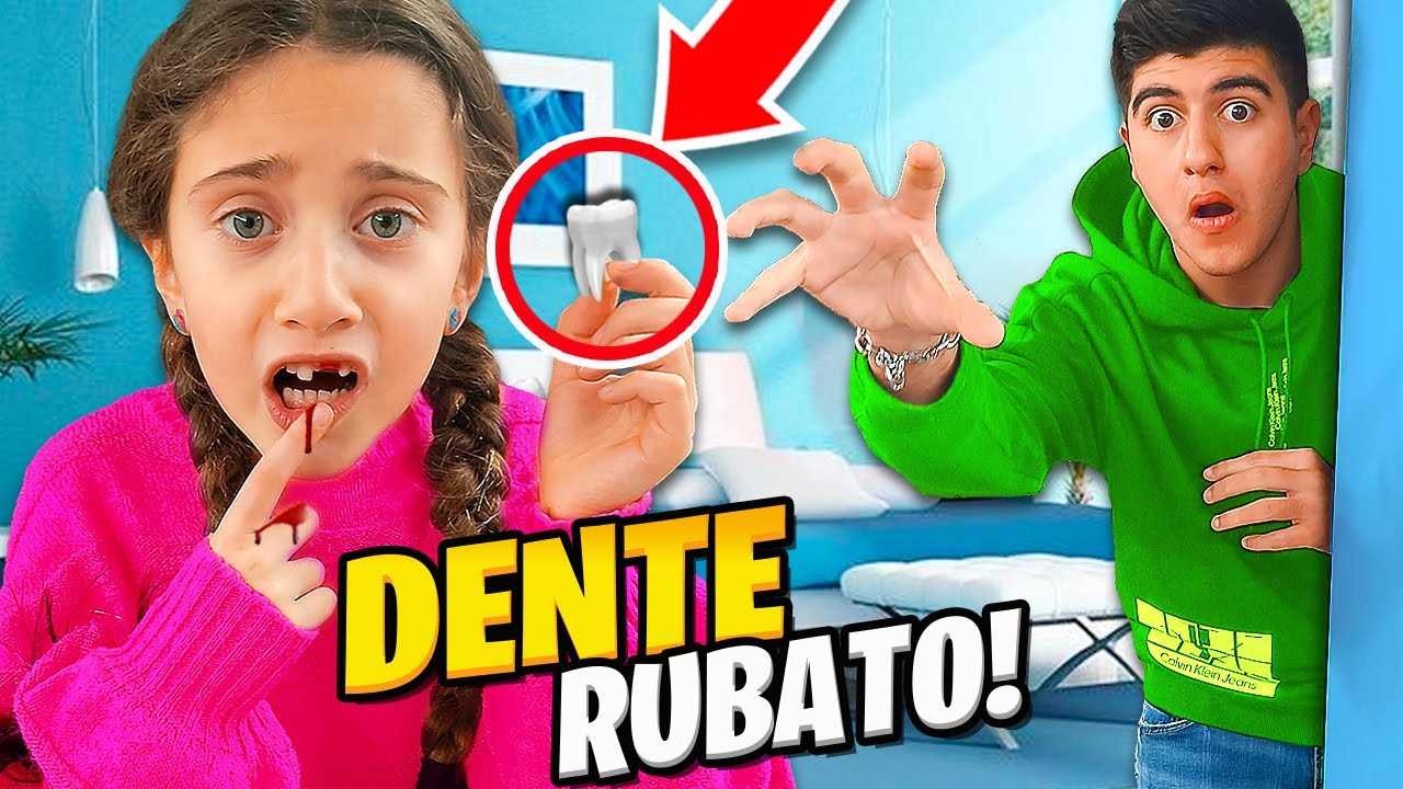 GIADA SI STACCA IL DENTE DA SOLA E SI FA MALE E ESCE TANTO SANGUE E FRATELLO RIKY LO RUBA!
