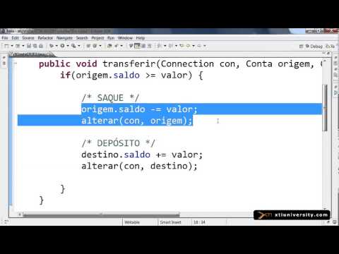 Universidade XTI - JAVA - 113 - JDBC Transação, Commit, Rollback