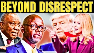 SOUTH AFRICA SHOCKED BY DONALD TRUMP WHITE HOUSE PRESS SECRETARY KAROLINE LEAVITT G20 SUMMIT JOBURG