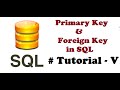 Primary key in SQL , Foreign key in SQL