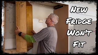 Modifying Kitchen Cupboards to Fit New Fridge | New Fridge is too Big to Fit