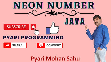 Java Neon Number |Write a program accept a number and check whether the number is neon number or not