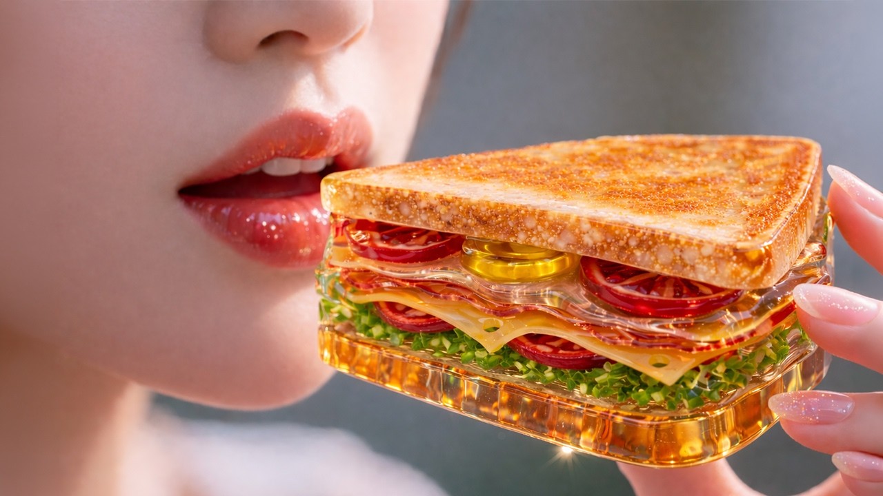 Making SANDWICHES with GLASS Ingredients (Satisfying ASMR) ✨🥪