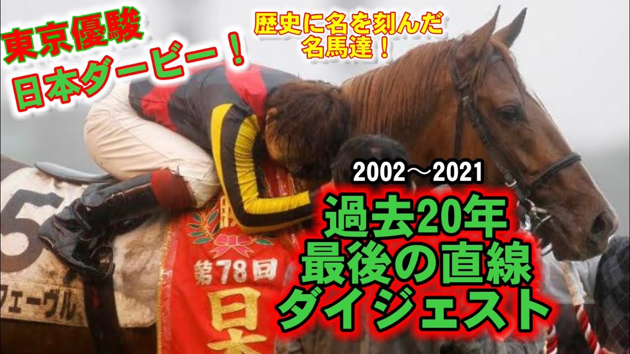 競馬 東京優駿 日本ダービー22 過去年 歴代優勝馬 全レース最後の直線ダイジェスト 02 21 東京優駿 日本ダービー 競馬 歴代優勝馬 ビスタch Youtube