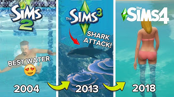 Sims 2 vs Sims 3 vs Sims 4 - Water Logic