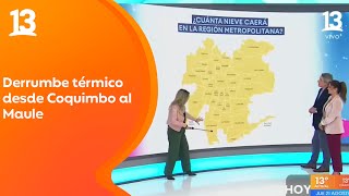 Nieve en Santiago y otras regiones: ¿En qué comunas nevará y cuándo? | Tu Día | Canal 13