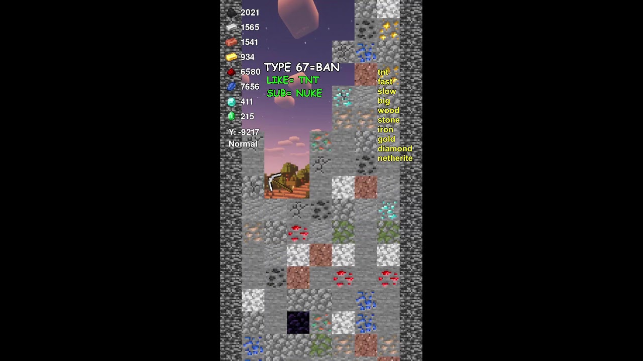 🔴 Minecraft Falling Pickaxe Live #shorts #live