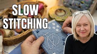 Slow stitching  progress report from my studio. My progress & plans this week. Stitchy Business #18