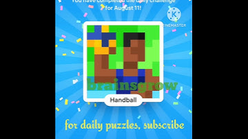 Nonogram daily challenge 11 August 2023 - Easy - solution / answer / how to solve puzzle #brainsgrow