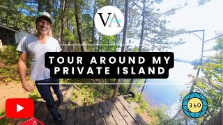 🏝️Tour around my private Island in Upstate NY, Adirondacks  #adventuretravel #glamping #islands