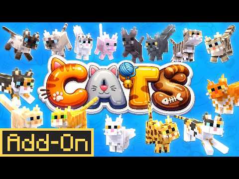 Minecraft But Cats Have SKILLS & LEVEL UP… (Add-On Review!) thumbnail