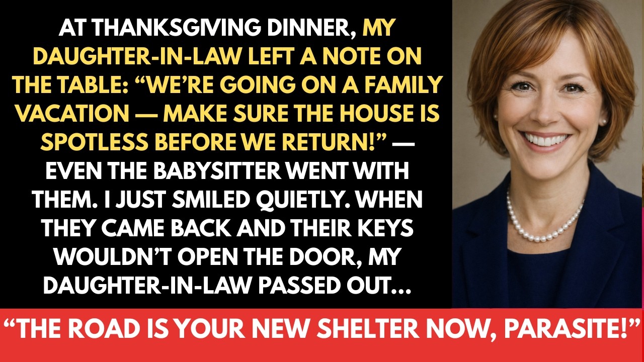 At Thanksgiving dinner, my daughter-in-law left a card on the table: “Family trip—clean the house..