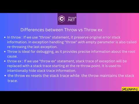 Difference Between throw and throw ex Explained