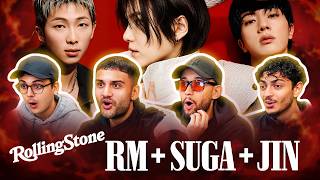 OUR FIRST TIME WATCHING BTS RM, Jin & Suga Rolling Stone Interviews