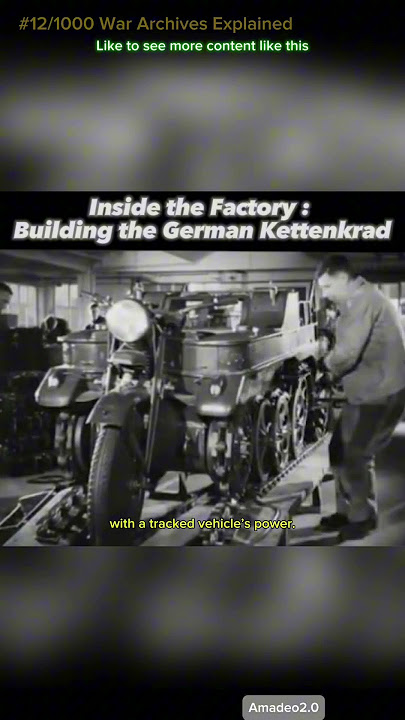 12/1000: Inside the Factory - Building the German Kettenkrad #ww2 #footage #shorts #historyshorts