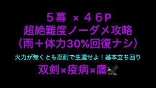 浪人ザラストサムライ　5幕×46P ノーダメ攻略　双剣×疫病×鷹🦅　ひげＲ　higegar121 screenshot 4