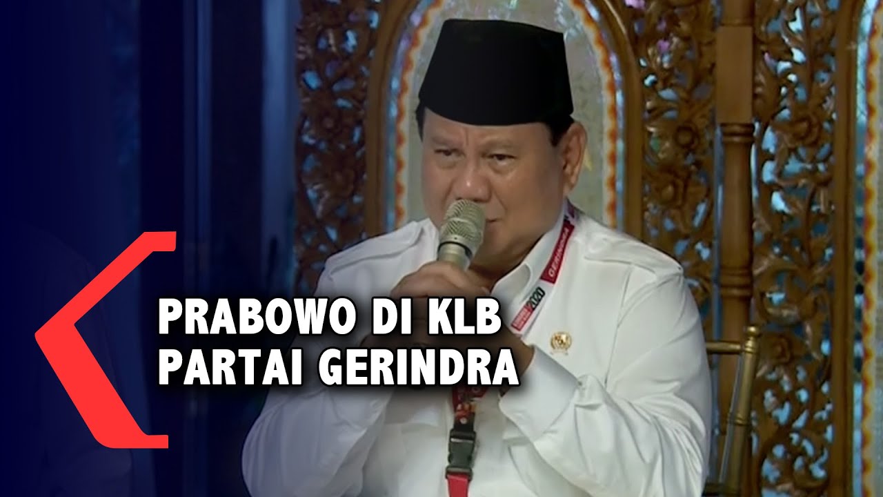 Full Pernyataan Prabowo Subianto Di Klb Partai Gerindra Youtube