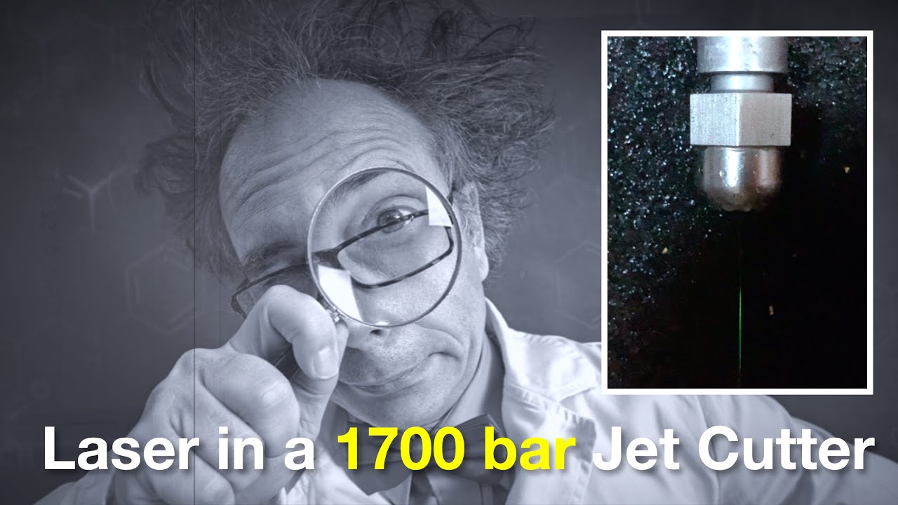 Coupling a laser into a 1700 bar standard water jet cutter