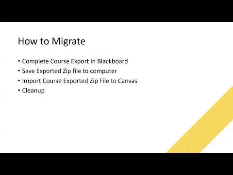 Migration Training - Blackboard to Canvas