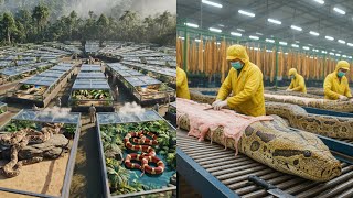 Inside the Python Leather Factory: From Python Skin to Luxury Jacket, Wallet, Belt,...(Full Process) Net Worth