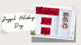 DIY Christmas Joy Sign || ilikediyprojects