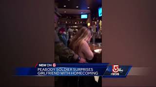 Massachusetts soldier surprises girlfriend with homecoming