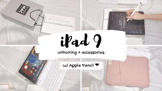 iPad 9th Gen (256gb Silver) & Apple Pencil Unboxing + Accessories ❤️ | Philippines