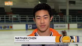 Nathan Chen Pre-Winter Olympics Interview on Today Show | LIVE 1-30-18