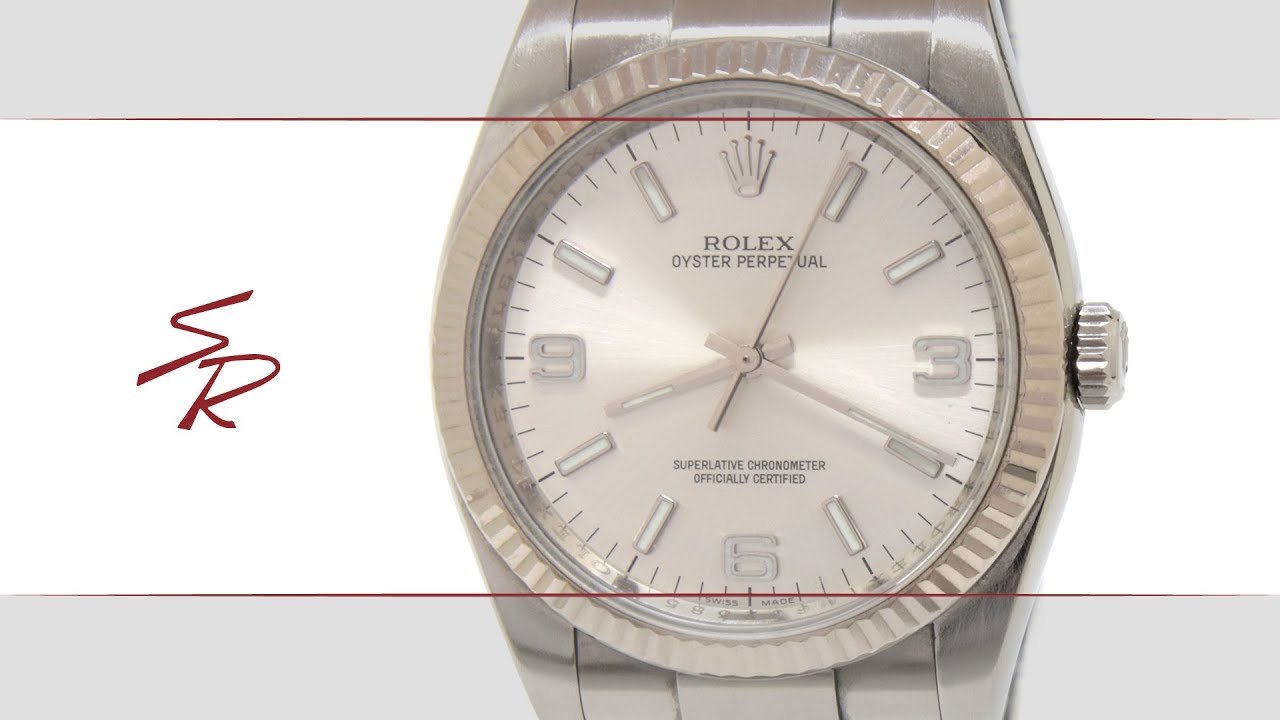 Rolex Oyster Perpetual 36mm Silver 3-6-9 116034 - YouTube