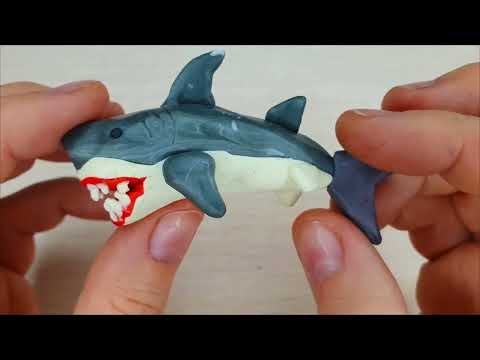 How to make a clay shark Shark clay modelling Sea Animals