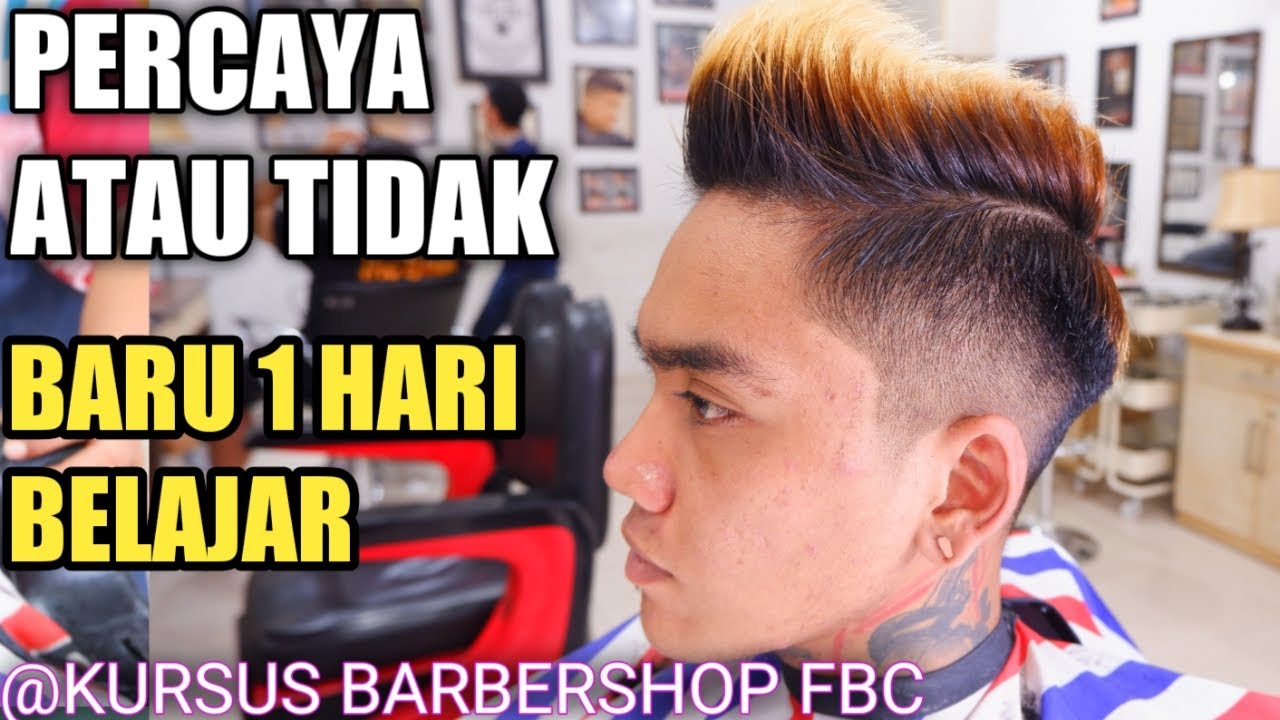 HASIL CUKURAN ANAK KURSUS  BARBERSHOP BARBER SCHOOL 