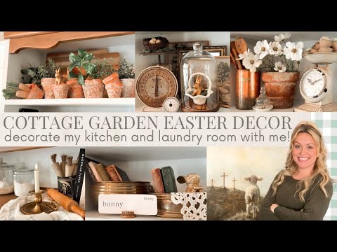 🪺Spring Decor Refresh in the Kitchen, Dining & Laundry Room! Cozy Cottage Garden Inspired🪴