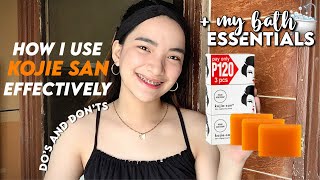 HOW TO USE KOJIE SAN WHITENING SOAP EFFECTIVELY   My Bath Essentials 🛁 | DENAYS ANN