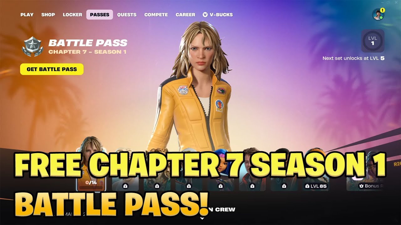 How To Get Chapter 7 Season 1 Battle Pass For FREE! (FREE BATTLE PASS ...