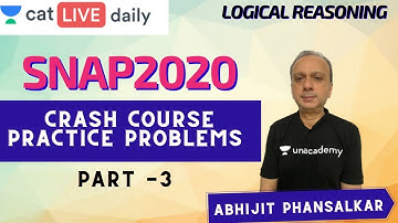 Unacademy CAT | LR - SNAP 2020 | Crash Course | Practice Problems - 3 | Abhijit Phansalkar