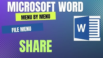 File Menu - Share Command in MS-WORD