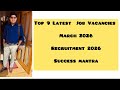 Top 9 Latest Job Vacancies March 2026||#recruitment2026#newjobs#governmentjobs#govtjobs#viralshorts
