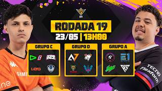FFWS BR  RODADA 19 - GRUPOS C D e A  FREE FIRE AO VIVO freef