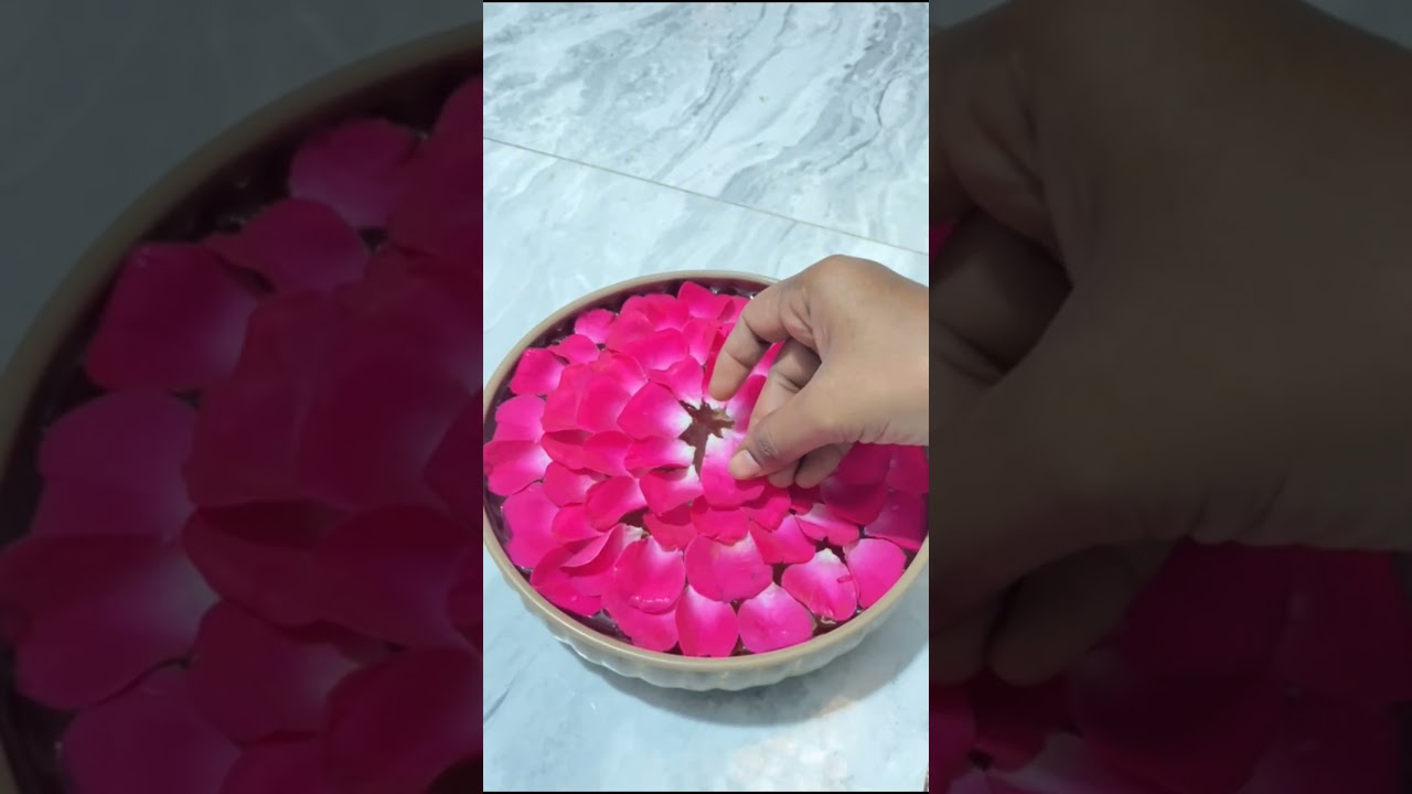 uril decor with rose petals🌹✨✨